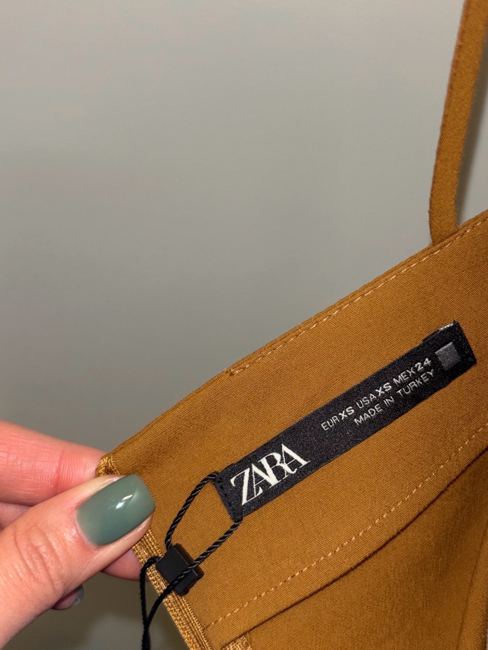 ZARA Cutouts Brown Ring Detail Mini Dress - Picture 5 of 6